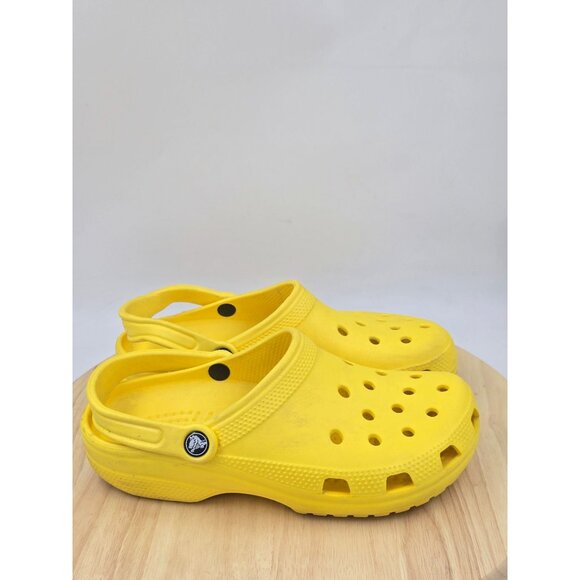 Crocs Classic Yellow Clogs unisex mens size 8 womens size 10 - Picture 1 of 8